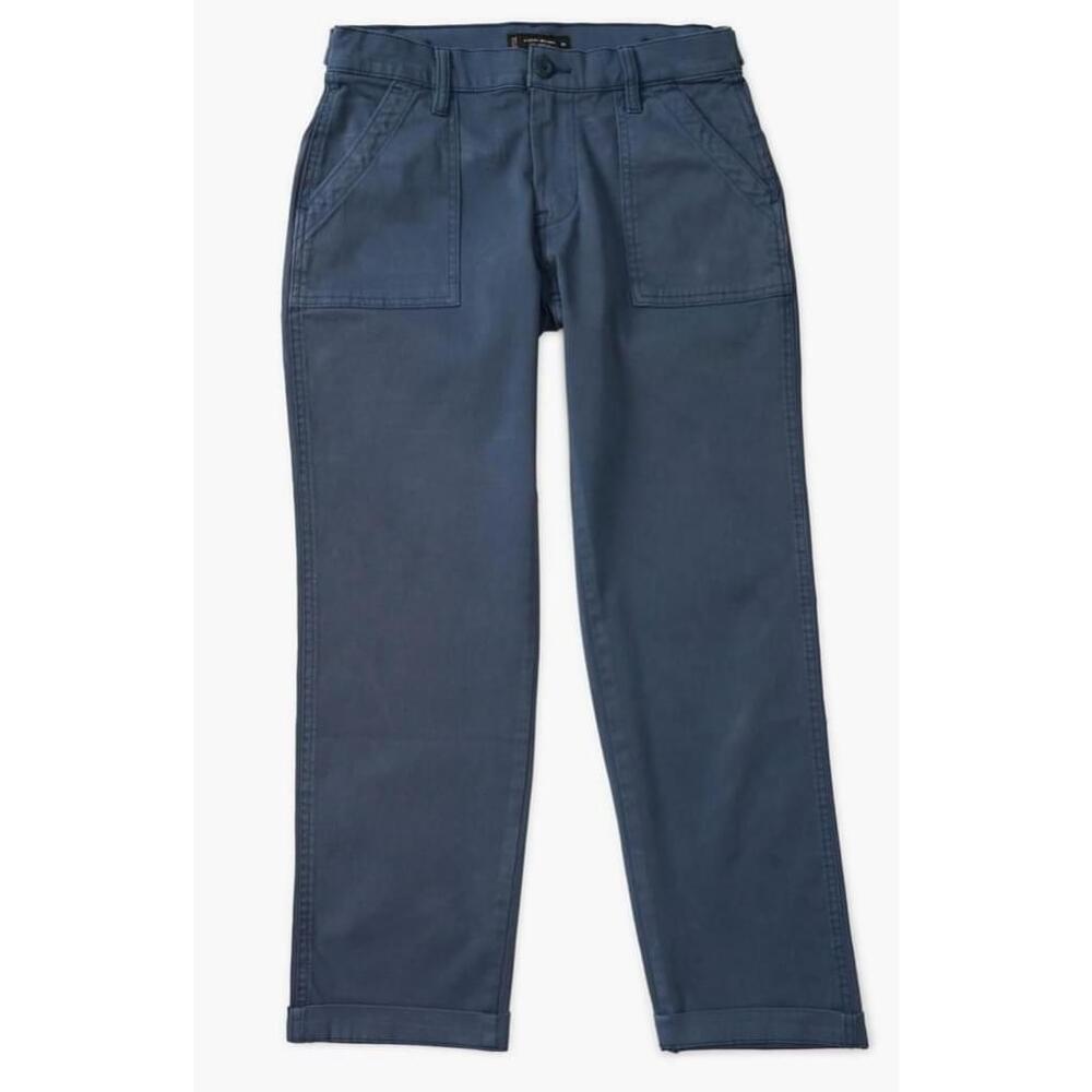 Lucky Brand Women’s Blue Boyfriend Mid-Rise Cropped Utility Pants NWT Size 27